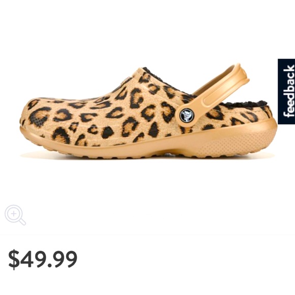 leopard crocs with fur